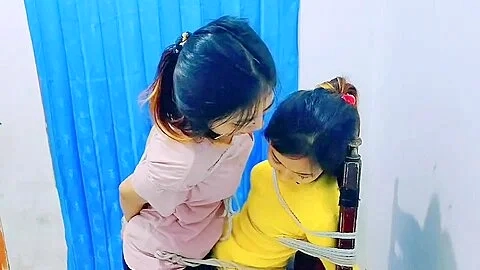 2 Girls Bondage Struggling